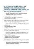 NEW YORK WGP LICENSE EXAM &ndash; EXAM &NewLine;QUESTIONS AND CORRECT ANSWERS &NewLine;&lpar;VERIFIED ANSWERS&rpar; PLUS RATIONALE &vert; 2027 &NewLine;Q&A &vert; INSTANT DOWNLOAD PDF