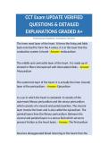 CCT Exam UPDATE VERIFIED QUESTIONS & DETAILED EXPLANATIONS GRADED A&plus;