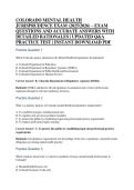 COLORADO MENTAL HEALTH &NewLine;JURISPRUDENCE EXAM &lpar;2025&sol;2026&rpar; &ndash; EXAM &NewLine;QUESTIONS AND ACCURATE ANSWERS WITH &NewLine;DETAILED RATIONALES &vert; UPDATED Q&A &NewLine;PRACTICE TEST &vert; INSTANT DOWNLOAD PDF