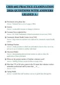 CRIS 605 PRACTICE EXAMINATION&NewLine;2026 QUESTIONS WITH ANSWERS&NewLine;GRADED A