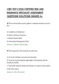 CRIS TEST II 2026 CERTIFIED RISK AND&NewLine;INSURANCE SPECIALIST ASSESSMENT&NewLine;QUESTIONS SOLUTIONS GRADED A&plus;