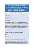 CCT - Practice Test UPDATE VERIFIED QUESTIONS & DETAILED EXPLANATIONS GRADED A&plus;