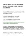 CRIS TEST II 2026 CONTRACTUAL RISK AND&NewLine;LIABILITY WORKBOOK SOLVED QUESTIONS&NewLine;COMPILATION