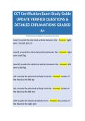 CCT Certification Exam Study Guide UPDATE VERIFIED QUESTIONS & DETAILED EXPLANATIONS  GRADED A&plus;
