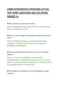 CRISIS INTERVENTION STRATEGIES ACTUAL&NewLine;TEST PAPER QUESTIONS AND SOLUTIONS&NewLine;GRADED A&plus;