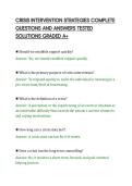 CRISIS INTERVENTION STRATEGIES COMPLETE&NewLine;QUESTIONS AND ANSWERS TESTED&NewLine;SOLUTIONS GRADED A&plus;