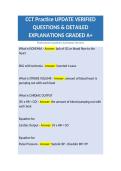 CCT Practice UPDATE VERIFIED QUESTIONS & DETAILED EXPLANATIONS GRADED A&plus;&period;