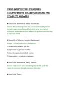 CRISIS INTERVENTION STRATEGIES&NewLine;COMPREHENSIVE SOLVED QUESTIONS AND&NewLine;COMPLETE ANSWERS