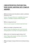 CRISIS INTERVENTION STRATEGIES FINAL&NewLine;PAPER SOLVED QUESTIONS WITH COMPLETE&NewLine;ANSWERS