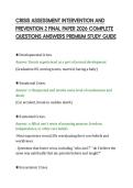 CRISIS ASSESSMENT INTERVENTION AND&NewLine;PREVENTION 2 FINAL PAPER 2026 COMPLETE&NewLine;QUESTIONS ANSWERS PREMIUM STUDY GUIDE