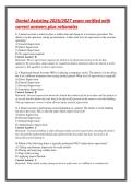 Dental Assisting 2026&sol;2027 exam verified with &NewLine;correct answers plus rationales  