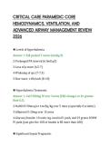 CRITICAL CARE PARAMEDIC CORE&NewLine;HEMODYNAMICS&comma; VENTILATION&comma; AND&NewLine;ADVANCED AIRWAY MANAGEMENT REVIEW&NewLine;2026