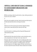 CRITICAL CARE HESI EXIT EXAM 2 ADVANCED&NewLine;ICU MANAGEMENT BREAKDOWN AND&NewLine;REVISION 2026