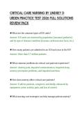 CRITICAL CARE NURSING BY LINDSEY D&NewLine;URDEN PRACTICE TEST 2026 FULL SOLUTIONS&NewLine;REVIEW PACK
