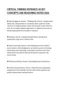CRITICAL THINKING ENTRANCE 40 KEY&NewLine;CONCEPTS AND REASONING NOTES 2026