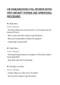 CRJ FAMILIARIZATION II FULL REVISION NOTES&NewLine;WITH AIRCRAFT SYSTEMS AND OPERATIONAL&NewLine;PROCEDURES