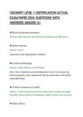 CROSSFIT LEVEL 1 CERTIFICATION ACTUAL&NewLine;EXAM PAPER 2026 QUESTIONS WITH&NewLine;ANSWERS GRADED A&plus;
