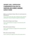 CROSSFIT LEVEL 1 CERTIFICATION&NewLine;COMPREHENSIVE EXAM 2026 FULL&NewLine;QUESTIONS AND CORRECT ANSWERS&NewLine;ALREADY PASSED