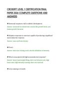 CROSSFIT LEVEL 1 CERTIFICATION FINAL&NewLine;PAPER 2026 COMPLETE QUESTIONS AND&NewLine;ANSWERS