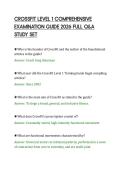 CROSSFIT LEVEL 1 COMPREHENSIVE&NewLine;EXAMINATION GUIDE 2026 FULL Q&A&NewLine;STUDY SET