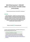 NUR 170 Med Surg Exam 3 &ndash; 2026&sol;2027 Edition &ndash; Actual Questions with 100&percnt; Verified Correct Answers 