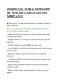 CROSSFIT LEVEL 1 EXAM 60 CERTIFICATION&NewLine;TEST PAPER 2026 COMPLETE SOLUTIONS&NewLine;GRADED A PLUS