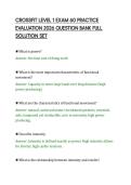 CROSSFIT LEVEL 1 EXAM 60 PRACTICE&NewLine;EVALUATION 2026 QUESTION BANK FULL&NewLine;SOLUTION SET