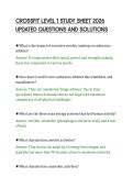CROSSFIT LEVEL 1 STUDY SHEET 2026&NewLine;UPDATED QUESTIONS AND SOLUTIONS