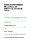 CROSSFIT LEVEL 2 CERTIFICATION&NewLine;EXAMINATION TEST 2026&NewLine;COMPREHENSIVE QUESTIONS AND&NewLine;ANSWERS