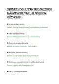 CROSSFIT LEVEL 2 EXAM PREP QUESTIONS&NewLine;AND ANSWERS 2026 FULL SOLUTION&NewLine;VIEW AHEAD