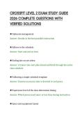 CROSSFIT LEVEL 2 EXAM STUDY GUIDE&NewLine;2026 COMPLETE QUESTIONS WITH&NewLine;VERIFIED SOLUTION