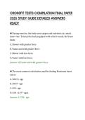 CROSSFIT TESTS COMPILATION FINAL PAPER&NewLine;2026 STUDY GUIDE DETAILED ANSWERS&NewLine;READY