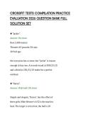 CROSSFIT TESTS COMPILATION PRACTICE&NewLine;EVALUATION 2026 QUESTION BANK FULL&NewLine;SOLUTION SET