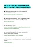CRS DC ACTUAL TEST PAPER QUESTIONS&NewLine;AND SOLUTIONS COMPLETE STUDY GUIDE