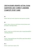 CRS PA BOARD UPDATED ACTUAL EXAM&NewLine;QUESTIONS AND CORRECT ANSWERS&NewLine;COMPLETE STUDY GUID