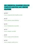 CRSS CREDENTIAL EXAMPREP UPDATED&NewLine;COMPLETE QUESTIONS AND VERIFIED&NewLine;SOLUTIONS