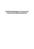 NR 283 Pathophysiology Exam 2 Questions with Answers&vert; Latest Update&vert; Guaranteed Pass