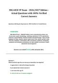 NSG 6020 3P Exam &ndash; 2026&sol;2027 Edition &ndash; Actual Questions with 100&percnt; Verified Correct Answers 