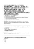 NEW HAMPSHIRE &lpar;NH&rpar; COUNSELING &NewLine;JURISPRUDENCE EXAM 2026 &ndash; 100 PRACTICE &NewLine;QUESTIONS AND CORRECT ANSWERS &NewLine;&lpar;VERIFIED ANSWERS&rpar; PLUS DETAILED &NewLine;RATIONALES &vert; NH MENTAL HEALTH &NewLine;COUNSELOR LICENSE EXAM PREP &vert; 2027 Q&A &vert; &NewLine;INSTANT DOWNLOAD PDF