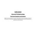 NURS 6501N Advanced Pathophysiology Final Exam Questions and Answers