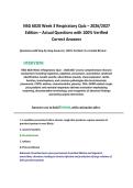 NSG 6020 Week 3 Respiratory Quiz &ndash; 2026&sol;2027 Edition &ndash; Actual Questions with 100&percnt; Verified Correct Answers 
