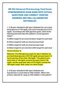 206-2027 NR 565 Advanced Pharmacology Final Exam&vert;&NewLine;COMPREHENSIVE EXAM BANK WITH ACTUAL&NewLine;QUESTIONS AND CORRECT VERIFIED&NewLine;ANSWERS AND WELL ELLABORATED&NewLine;RATIONALES&period;