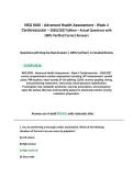 NSG 6020 - Advanced Health Assessment - Week 4 Cardiovascular &ndash; 2026&sol;2027 Edition &ndash; Actual Questions with 100&percnt; Verified Correct Answers 