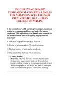 NSG 3130 EXAM 2 2026-2027&NewLine;FUNDAMENTAL CONCEPTS & SKILLS&NewLine;FOR NURSING PRACTICE II EXAM&NewLine;PREP &vert; VERIFIED Q&A &ndash; GALEN&NewLine;COLLEGE OF NURSING&NewLine;