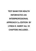 Health Informatics&colon; An Interprofessional Approach 3rd Ed Test Bank &vert; 33 Chapters