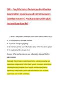 DIR &ndash; Fire&sol;Life Safety Technician Certification &NewLine;Examination Questions and Correct Answers &NewLine;&lpar;Verified Answers&rpar; Plus Rationale 2027 Q&A&vert; &NewLine;Instant Download Pdf
