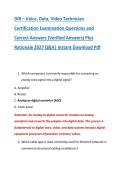 DIR &ndash; Voice&comma; Data&comma; Video Technician &NewLine;Certification Examination Questions and &NewLine;Correct Answers &lpar;Verified Answers&rpar; Plus &NewLine;Rationale 2027 Q&A&vert; Instant Download Pdf 