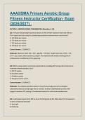  AAAI&sol;ISMA Primary Aerobic Group Fitness Instructor Certification Exam &lpar;2026&sol;2027&rpar; Study Guide and Practice Questions