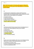 WGU C954 Information Technology Management Objective Assessment OA Final Exam Prep- 200 Questions & Answers &lpar;Latest Update&rpar;&period;pdf&NewLine;&NewLine;