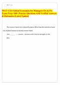 WGU C211 Global Economics for Managers OA & PA Exam Prep- 100&plus; Practice Questions with Verified Answers & Rationales &lpar;Latest Update&rpar;&period;pdf&NewLine;&NewLine;